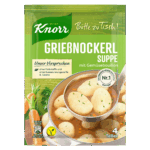 Knorr griessncokerlsuppe mit gemusebouillon