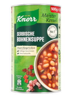 Knorr serbische bohnensuppe meisterkessel uit oostenrijk