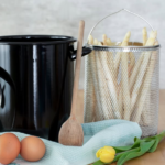 Riess emaille aspergepan uit Oostenrijk