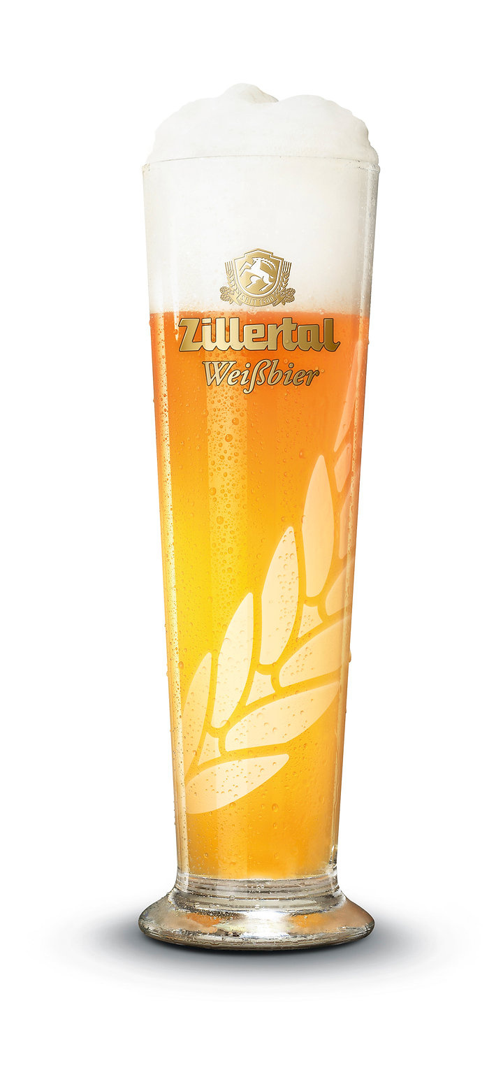 Weissbierglas van Zillertal Bier