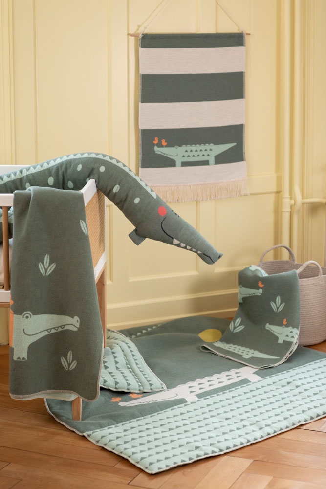 Babydeken krokodil Kroko van David Fussenegger