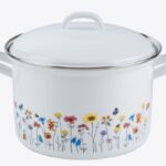 Riess emaille pan Flora 22 cm