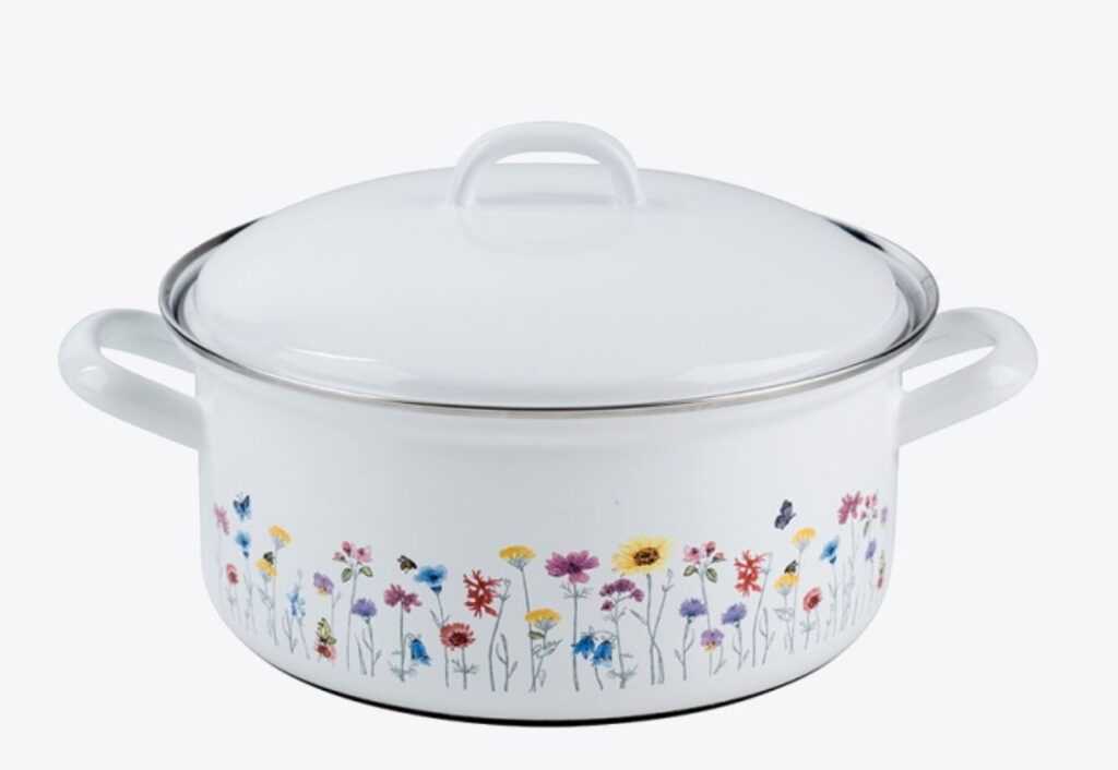 Riess emaille lage pan Flora 20 cm