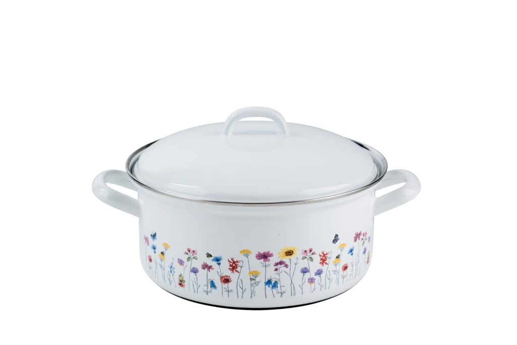 Riess emaille lage pan Flora 20 cm