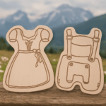 Dirndl en Lederhose plankje uit Oostenrijk