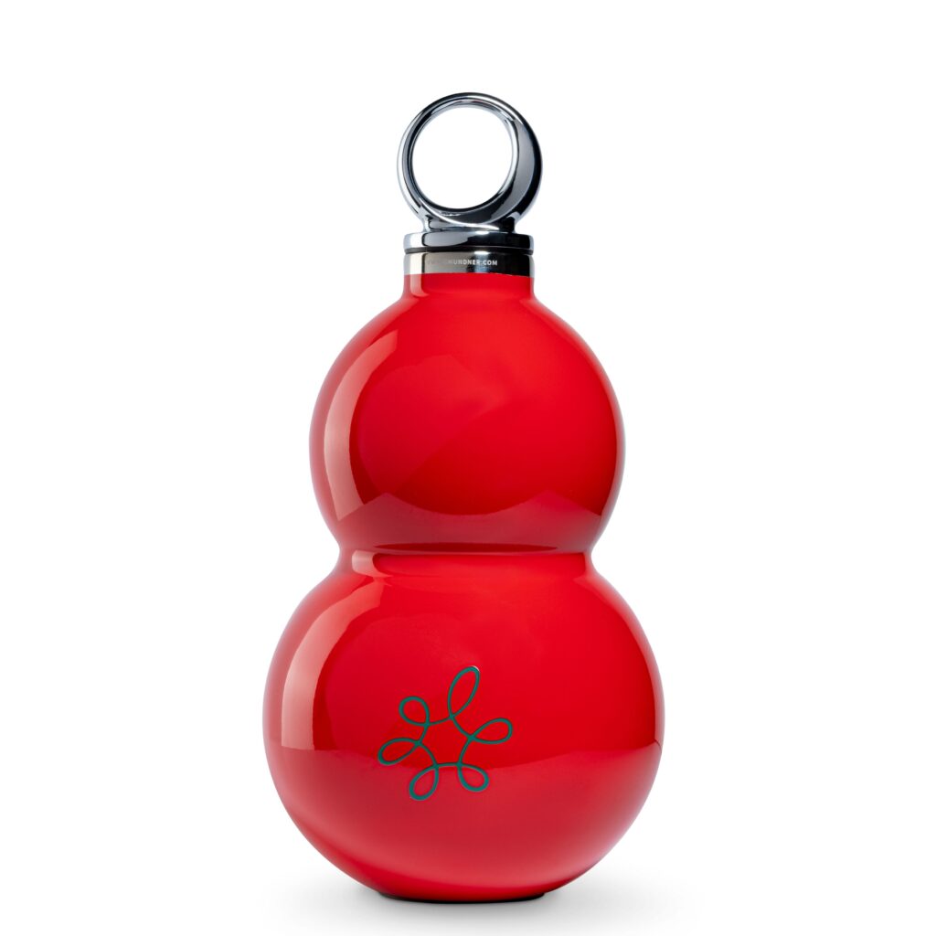 Drinkfles Hulu Gmundner Keramik rood. Duurzame drinkfles