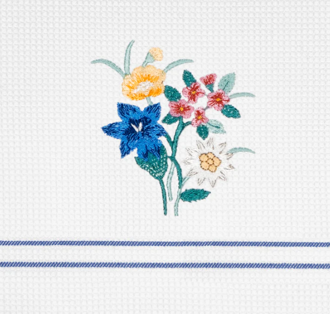 Wafeltheedoek met alpenboemen