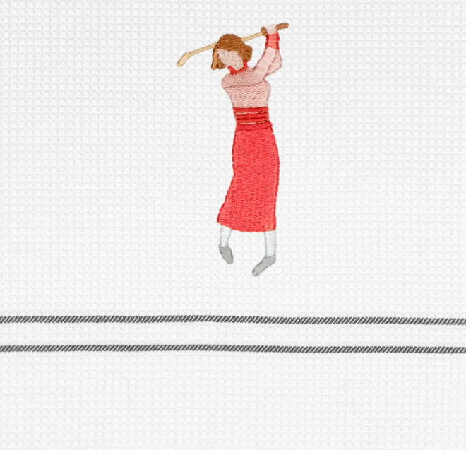 Wafeltheedoek met golfster