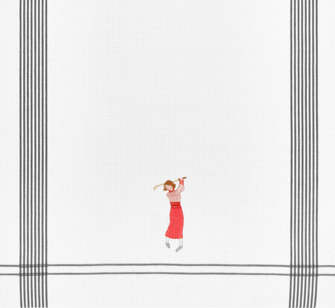 Wafeltheedoek met golfster