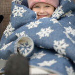 Sneeuwvlokken deken blauw David Fussenegger