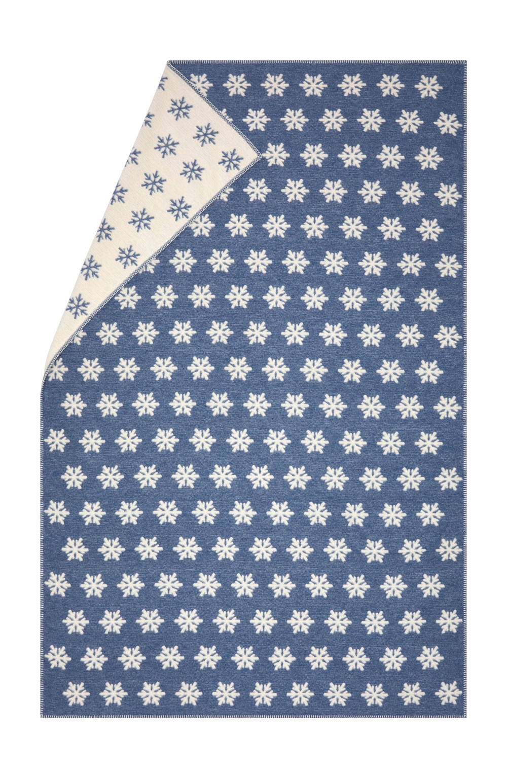 Sneeuwvlokken deken blauw David Fussenegger