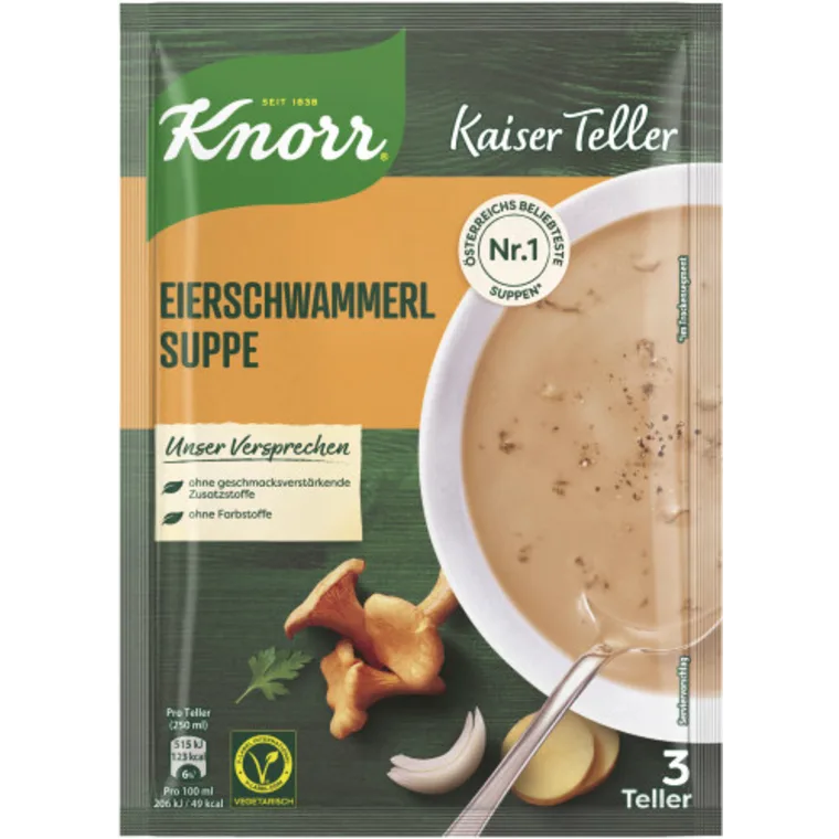 Knorr Eierschwammerlsuppe uit Oostenrijk