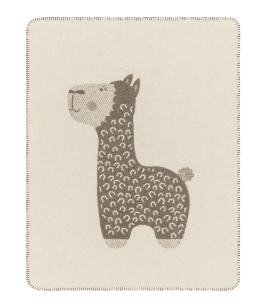 Kinderdeken Alpaca beige bruin