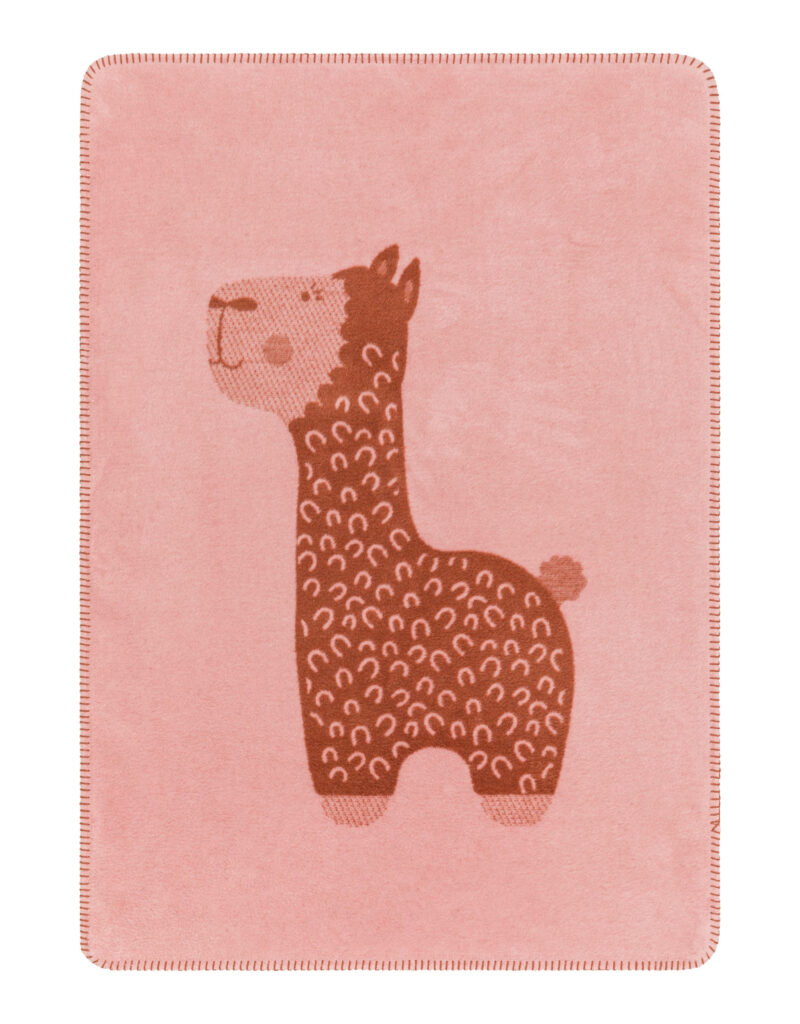 Kinderdeken Alpaca roze